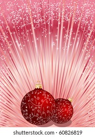 Christmas ball decorative abstraction background