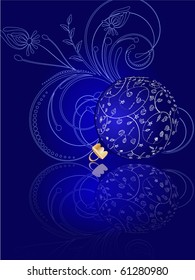 Christmas ball decorative abstraction background