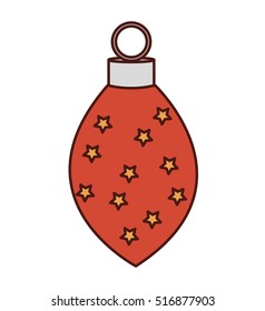 christmas ball decorative icon vector illustration design