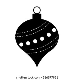 christmas ball decorative icon vector illustration design