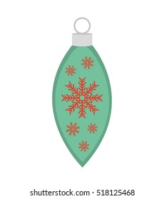 christmas ball decorative icon vector illustration design