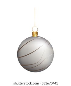 christmas ball decorative icon vector illustration design