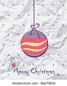 Doodle de la pelota de Navidad
