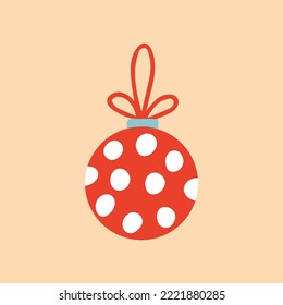 Christmas ball with dots vector illustration