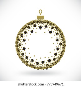 Christmas ball dotted vector background. Circularly distributed pattern. Round grunge vector texture for business design. Gradient texture in pop art style. Universal stipple dot template