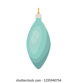 christmas ball with drop shape isolated icon
