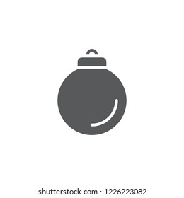 Christmas ball filled flat icon. Sign for web and mobile design.
Vector illustration. Christmas, winter, holiday symbol.