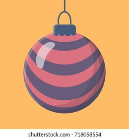 Christmas ball flat icon