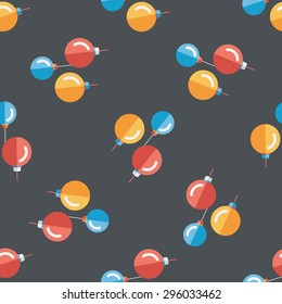 Christmas ball flat icon, eps10 seamless pattern background
