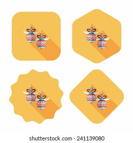 Christmas ball flat icon with long shadow,eps10