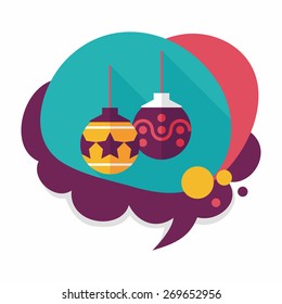 christmas ball flat icon with long shadow,eps10
