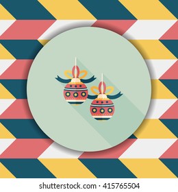 Christmas ball flat icon with long shadow,eps10