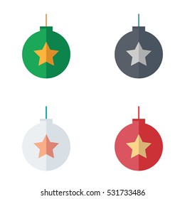 Christmas ball flat style