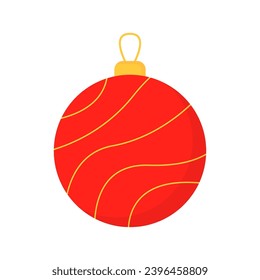Christmas ball. Flat style. Vector illustration