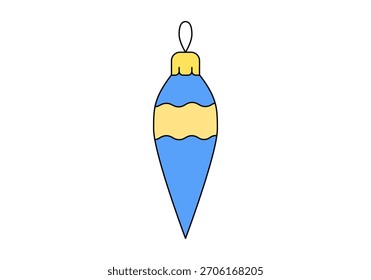 Christmas ball flat vector illustration.