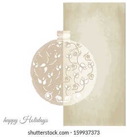 Christmas ball with floral decorations