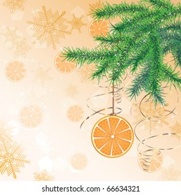 Christmas ball in form of orange