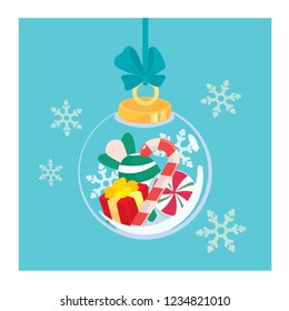 Christmas ball  full of Candy 