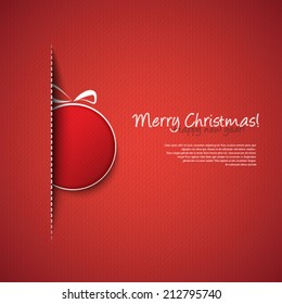 Christmas ball greeting card