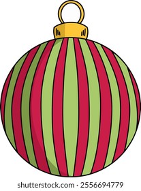 christmas ball hand drawn vector 2D