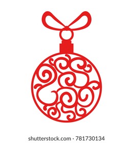 christmas ball hanging icon