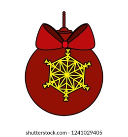 christmas ball hanging isolated icon
