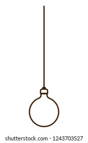 christmas ball hanging isolated icon