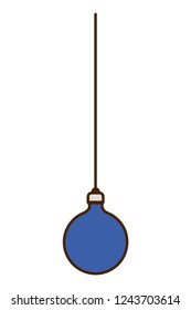 christmas ball hanging isolated icon