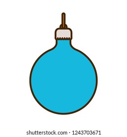 christmas ball hanging isolated icon