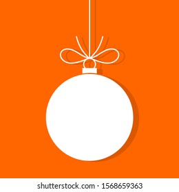 Christmas Ball Hanging Ornament. Vector 