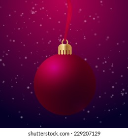 Christmas ball holidays template. Vector illustration