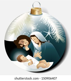 Christmas ball with Holy Family