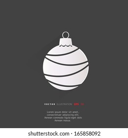Christmas ball icon