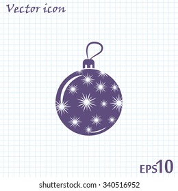Christmas ball icon