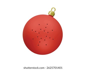 Christmas ball icon 3d illustration render

