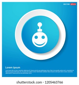 Christmas ball icon Abstract Blue Web Sticker Button - Free vector icon