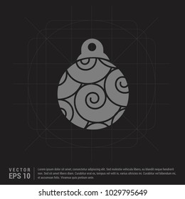 Christmas Ball Icon - Black Creative Background