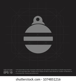 Christmas Ball Icon - Black Creative Background