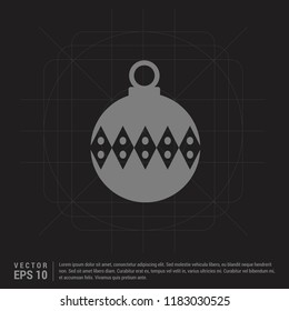 Christmas Ball Icon - Black Creative Background - Free vector icon