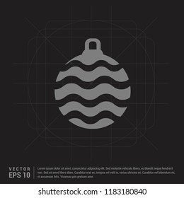 Christmas Ball Icon - Black Creative Background - Free vector icon