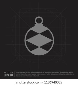 Christmas Ball Icon - Black Creative Background - Free vector icon