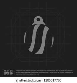 Christmas Ball Icon - Black Creative Background - Free vector icon