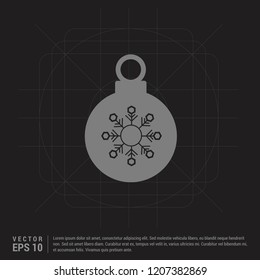 Christmas Ball Icon - Black Creative Background - vector icon