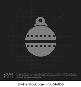 Christmas Ball Icon - Black Creative Background