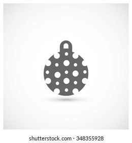 Christmas ball icon. Decorative Pictogram for Christmas. Flat Xmas Icon