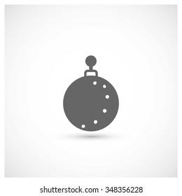 Christmas ball icon. Decorative Pictogram for Christmas. Flat Xmas Icon