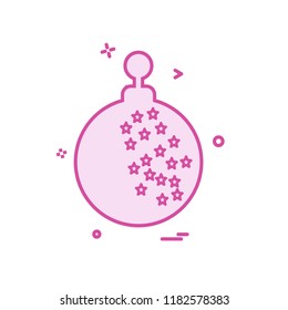 Christmas ball icon design vector