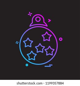 Christmas ball icon design vector