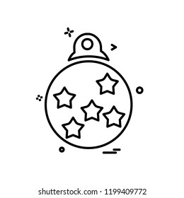 Christmas ball icon design vector