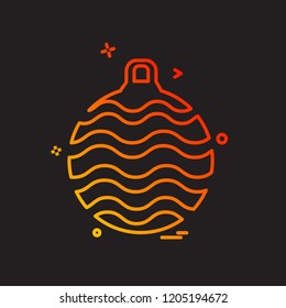 Christmas ball icon design vector